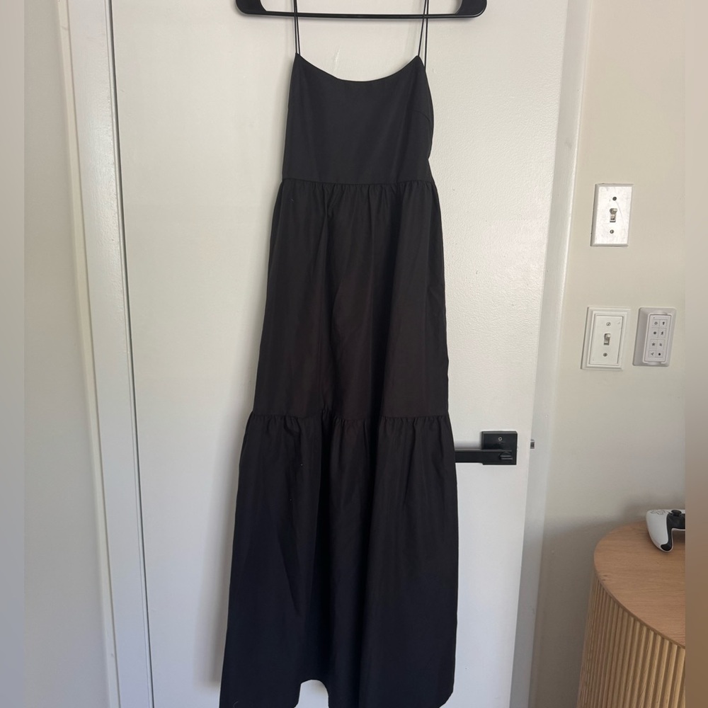 Commense Solid Black Backless Dress NWT - image 3